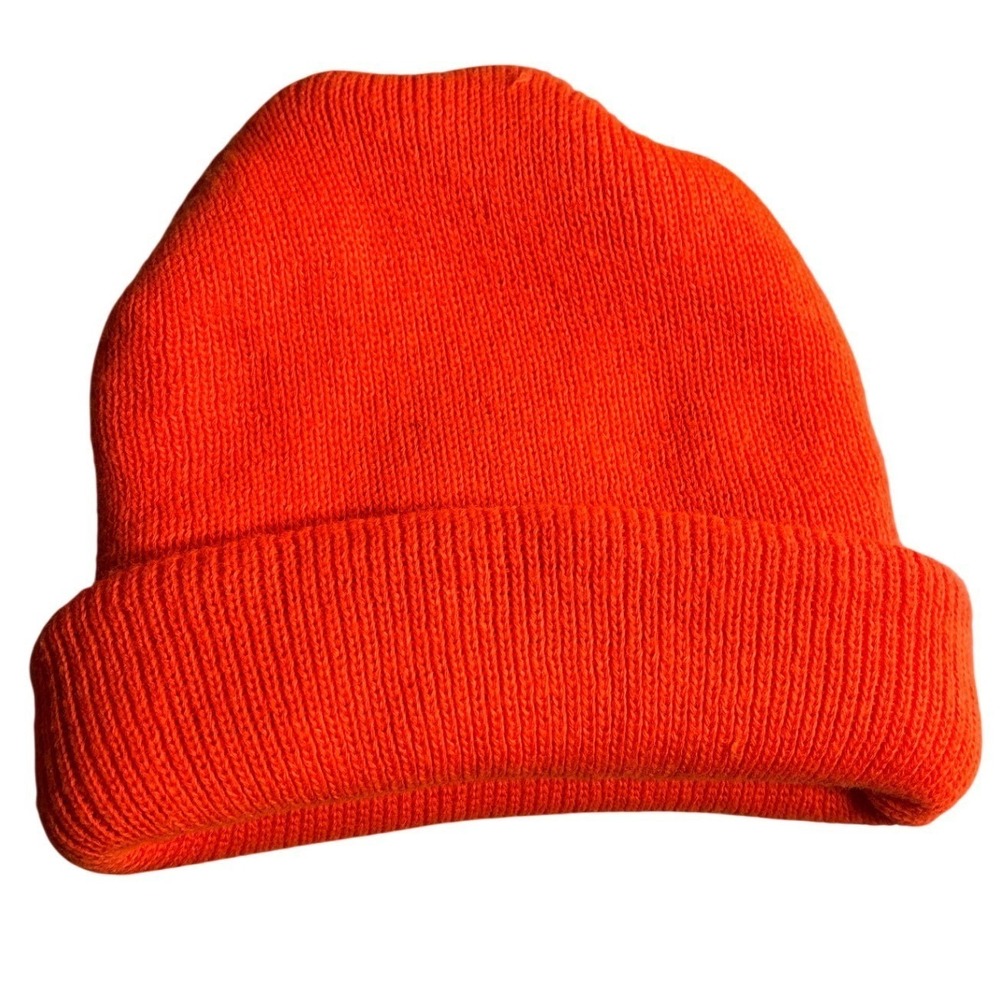 Hot Shot Trophy Gear Blaze Orange Knit Beanie Hunting Safety Watch Cap One Size